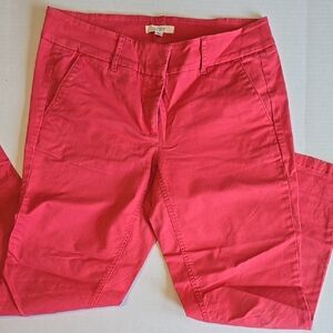 LOFT Pink Cropped Ankle Pants